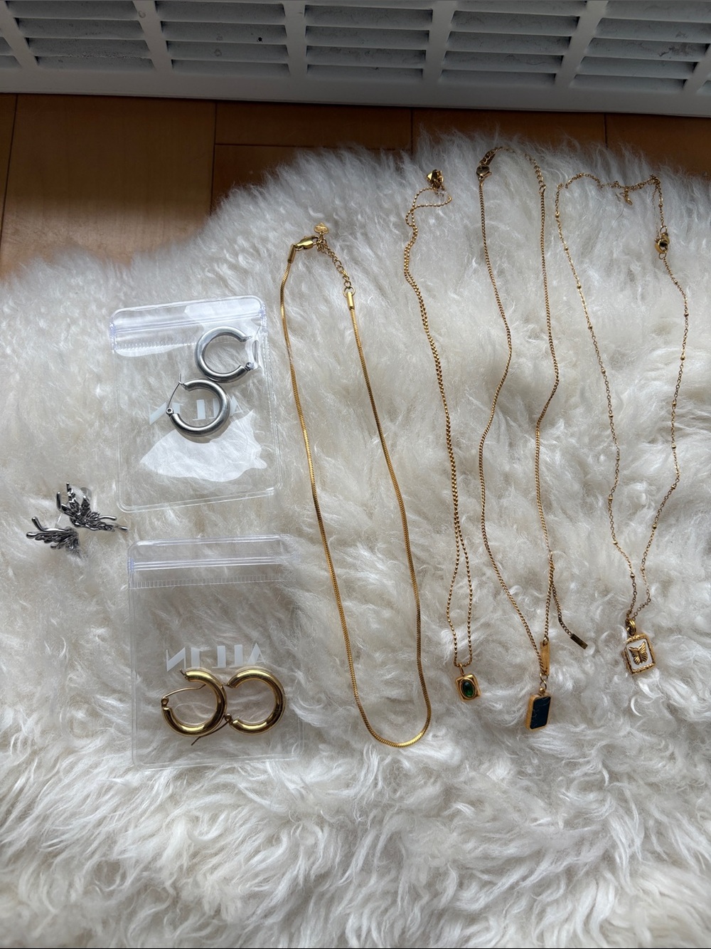Necklaces and Hoop Earrings Set